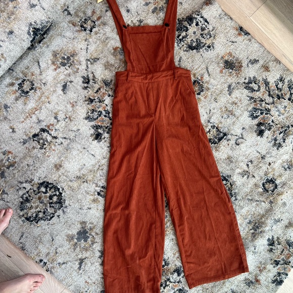 Cider Orange Corduroy Overalls - Picture 6 of 6
